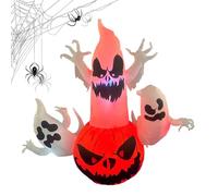Décoration gonflable - Light Up Halloween - Grande cour - Blow-up - Avec lumières LED - Étanche - Pour Halloween en plein air - Décoration festive pour les fêtes de vacances