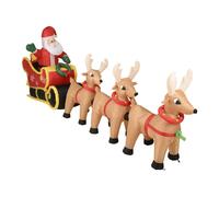 Décoration Gonflable PÈRE NOËL Avec Rennes Gonflables LED 340CM