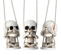 Décoration gothique en forme de crâne pour voiture, camion, accessoires esthétiques, squelette oscillant, rétroviseur de voiture, décoration effrayante pour rétroviseur, décorations drôles de crâne en