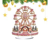 Décoration Grande Roue Thème Noël Décoration de Table Rose Festive en | Statuette Grande Roue pour Bureau Pour Bureau Bibliothèque Vitrine de Boutique et Table à Manger 1