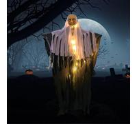 Decoration Halloween Jardin ExtéRieur FantôMes Lumineux, Automate Halloween DéCoration FantôMe, Suspension Esprit De Religieuse Effrayant, pour Halloween,FêTe,Jardin,Pelouse DéCorations. (A)