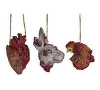 Décoration Halloween morbide avec morceaux d'animaux factices à suspendre (x1) REF/22577 Modèle aléatoire - ptit clown multicolore G