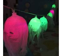 Décoration Halloween, Morbuy Guirlande Lumineuse Halloween Decoration 10 LED Lumineuse Batterie Alimentation Crâne LED Changement de Couleur Humain Halloween Décoration d'Atmosphère