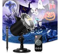 Décoration Halloween,Segotendy 64 Motifs Projecteur Halloween Noël Exterieur,Lampe Projecteur LED de Noël Intérieur avec Télécommande et Minuterie,Etanche Lampe de Projection pour Fête Nouvel An 2026