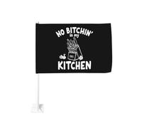 Décoration humoristique « Pas de râleries dans ma cuisine » pour fenêtre de voiture, bannière de protection solaire 30 x 45 cm, double face, pour camion