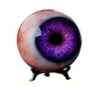 Décoration œil de monstre hyper-réaliste, globe oculaire réaliste gothique effrayant avec support, sculpture d'œil 3D fantaisie sombre pour bibliothèque, illusion étrange, cadeaux gothiques pour les
