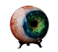 Décoration œil de monstre hyper-réaliste, globe oculaire réaliste gothique effrayant avec support, sculpture d'œil 3D fantastique pour bureau, bibliothèque, illusion étrange, cadeaux gothiques pour