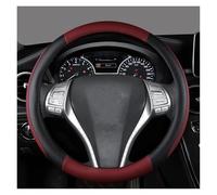 Decoration Interieur Housse Volant en Cuir pour Teana pour Altima 2013-2016 pour X-Trail pour Qashqai pour Rogue 2014-2016 pour Sentra pour Tiida Couvre Volant(VIN Rouge)