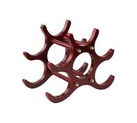 Decoration Interieur Maison Support de casier à vin Rouge en Bois au Design élégant, capacité de 6 Bouteilles, étagère décorative pour (28X16X22CM)
