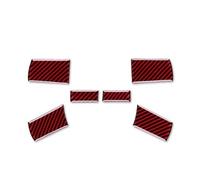Decoration Interieur Voiture Autocollant Couverture Volant Voiture, Garniture Intérieure Véritable Souple Pour Dodge Pour Magnum Pour Chargeur 2008-2010 Intérieur Accessoires(A Black with Red)