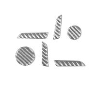 Décoration Intérieur Voiture Compatible Avec Tesla Pour Model 3 Y 2019 2020 2021 2022 2023 Voiture Pour Siège Boutons Réglage Garniture Protection Autocollants Personnalisation Intérieure(Silver)