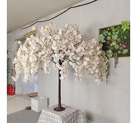 Décoration intérieure arbres de fleur de cerisier artificiels, de vraies tiges en bois et feuilles réalistes répliques de plante artificielle pour Sakura Flower intérieur Outdoor Home Office 2 * 1,5 m