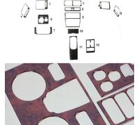 Décoration intérieure Cockpit pour Audi A6 C5 4B 2001-2004 optique bois de racine 14pcs