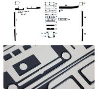 Décoration intérieure Cockpit pour BMW Série 3 E46 1998-2007 Piano Schwarz Optik 29pcs