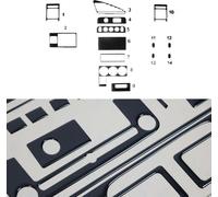 Décoration intérieure Cockpit pour Citroën Berlingo 1996-2003 Piano Noir Optique 14pcs