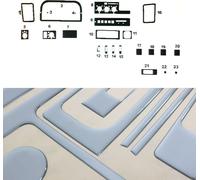 Décoration intérieure Cockpit pour Citroën Jumper 1994-2002 Aluminium Optik 23tlg