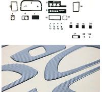Décoration intérieure Cockpit pour Citroën Jumper 1994-2002 Carbon Optik 23pcs