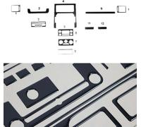 Décoration intérieure Cockpit pour Citroën Jumpy 2007-2016 Piano Noir Optique 12pcs