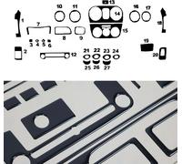 Décoration intérieure Cockpit pour Citroën Nemo 2008-2021 Piano Noir Optique 27pcs