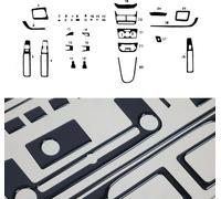 Décoration intérieure Cockpit pour Fiat Doblo 2000-2010 Piano Noir Optique 25pcs