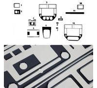 Décoration intérieure Cockpit pour Ford C-Max 2003-2010 Piano Noir Optique 11pcs