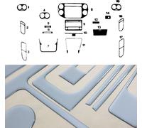 Décoration intérieure Cockpit pour VW Tiguan 2007-2011 look aluminium 17pcs