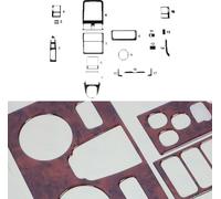 Décoration intérieure Cockpit pour VW Touran 2010-2015 aspect bois de racine 17pcs