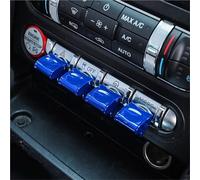 Décoration intérieure Compatible Avec Ford Pour Mustang 2015 2016-2020 Couvercle Décoratif Bouton Panneau Commande Central De Voiture, Accessoires De Modification Intérieure(Bleu)