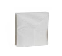 Décoration intérieure Décorations de vases en céramique géométriques Blanches fabriquées à la Main Cadeaux Originaux pour Adultes(Square -7.8in)