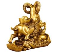 Décoration intérieure : Mouton du Zodiaque, Corne d'abondance, Mouton en Laiton, Ornement de Bureau Bellwether, Statues pour Salon