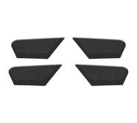 Décoration intérieure Pour A&lfa Pour Romeo Pour Giulia Pour Stelvio 4 Pièces Autocollants Décoratifs Fibre Carbone Pour Portière Voiture(Noir)
