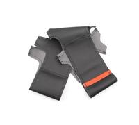 Décoration Intérieure Protégé Housse Volant Cousue Main pour Civic 8ème MK8 2005 2006 2007 2008 2009 2010 2011 Cache De Volant(Black Line-Red Bar)