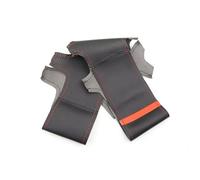 Décoration Intérieure Protégé Housse Volant Cousue Main pour Civic 8ème MK8 2005 2006 2007 2008 2009 2010 2011 Cache De Volant(Red Line-Red Bar)