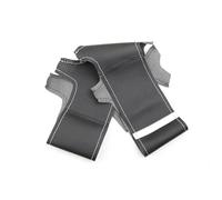 Décoration Intérieure Protégé Housse Volant Cousue Main pour Civic 8ème MK8 2005 2006 2007 2008 2009 2010 2011 Cache De Volant(White Line-White Bar)