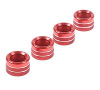 Décoration Intérieure Voiture Bouton Commande Centrale Multimédia Pour Subaru Pour WRX 2021 2022 2023 En Alliage D'aluminium Argenté Et Rouge Lot De 4 HQGQCEZEK(Red)