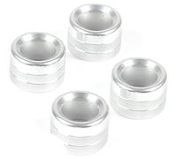 Décoration Intérieure Voiture Bouton Commande Centrale Multimédia Pour Subaru Pour WRX 2021 2022 2023 En Alliage D'aluminium Argenté Et Rouge Lot De 4 HQGQCEZEK(Argent)