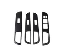 Décoration Intérieure Voiture Cache Panneau Commande Lève-vitres Électriques Pour Voiture LHD Autocollant Motif Fibre De Carbone Pour Nissan Pour Tiida 2004-2009 MNGNCBXWK(For Power Window)