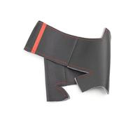 Décoration Intérieure Voitures Housse Volant pour Land pour Rover pour Freelander 1 1997 1998 1999 2000 2001 2002 2003 2004 Protège Volant(Red Bar-no Hole)