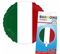 Décoration * Italie * pour fête et fête de pays | Décoration italienne de fête allemande Rouge Blanc Vert Drapeau de l'Italie Édition ballon en aluminium 46 cm
