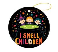 Décoration Je Sens Les Enfants Ornements avec Ruban Doré Noël Ornement pour Fête Intérieur Magasins