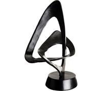 Décoration Jonas noir noir sculpture moderne pour salon 40 cm
