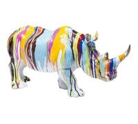 Kare Design Figurine décorative Rhino Colore, Multicolore, Animal Rhinocéros, Sculpture, Deco Interieur, Decoration Chambre, Salon, Maison, Cadeau, 26x55x17cm