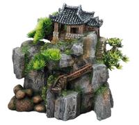 Décoration Korean-Cottage - AQUADELLA - 23x13,5x22cm - Vert - Pour aquarium