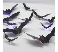 Décoration LED de Conception de Chauve-Souris - Halloween Lighted Stickers Decor Light | Décoratiion LED de Conception, décorations Murale de Chauve-Souris LEDs pour la fenêtre de la Porte d'arbre