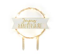 Décoration LED et bois Joyeux anniversaire Scrapcooking