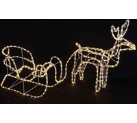 Décoration LED "Renne avec luge