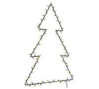 Décoration Lumineuse Arbre de Noël avec Piquets 50 LED Jardin 3 pcs vidaXL