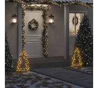 vidaXL Décoration lumineuse arbre de Noël avec piquets 80 LED 60 cm