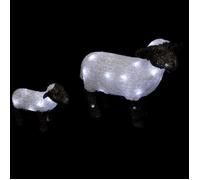 Décoration Lumineuse - ATMOSPHERA - 2 Moutons - 47 cm - Blanc - Intérieur