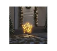 vidaXL Décoration lumineuse étoile de Noël piquets 3 pcs 50 LED 29 cm